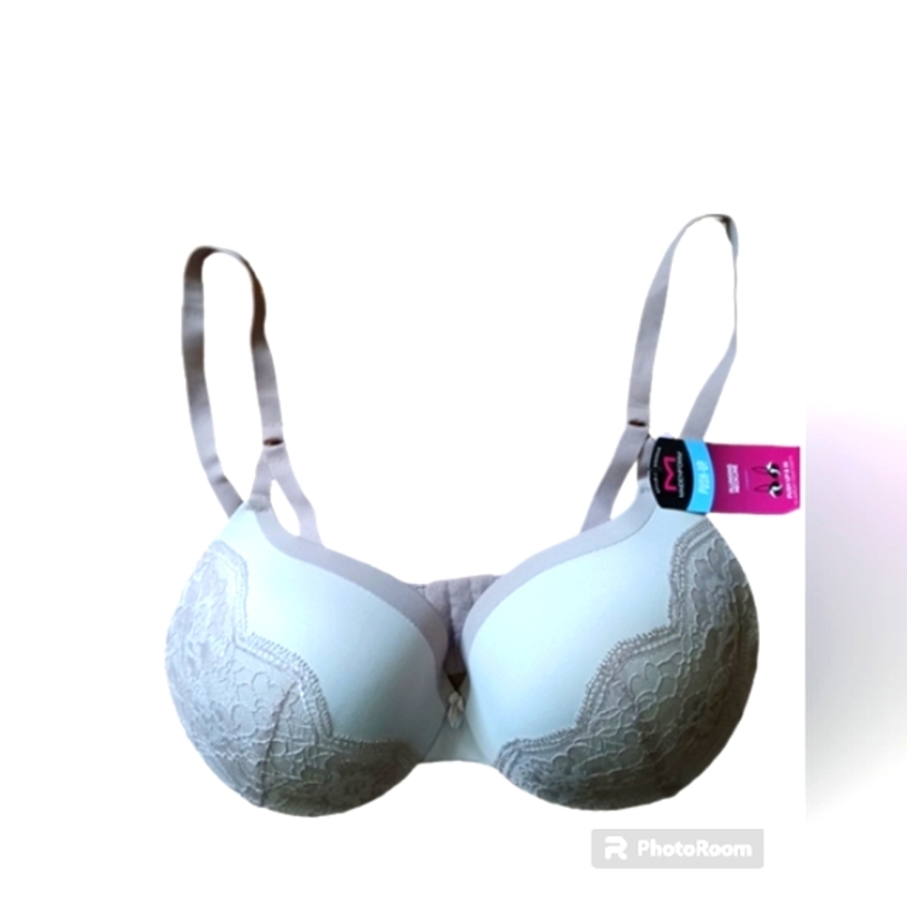 Maidenform Push Up Padded Bra with Lace Trim NWT